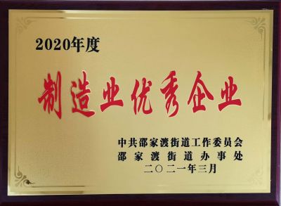 2020年度制造业优秀企业